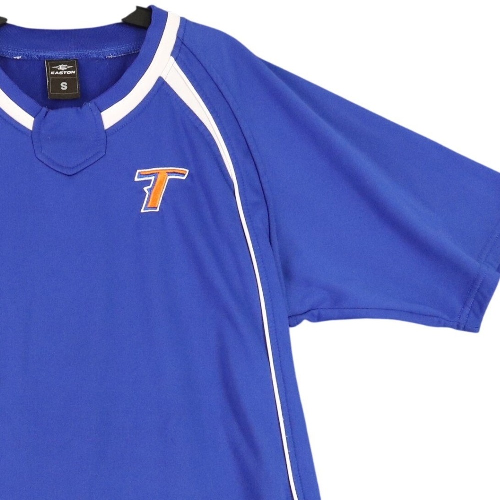 Vintage Y2K Easton Baseball Warm Up Jersey Mens S Blue Short Sleeve Athletic